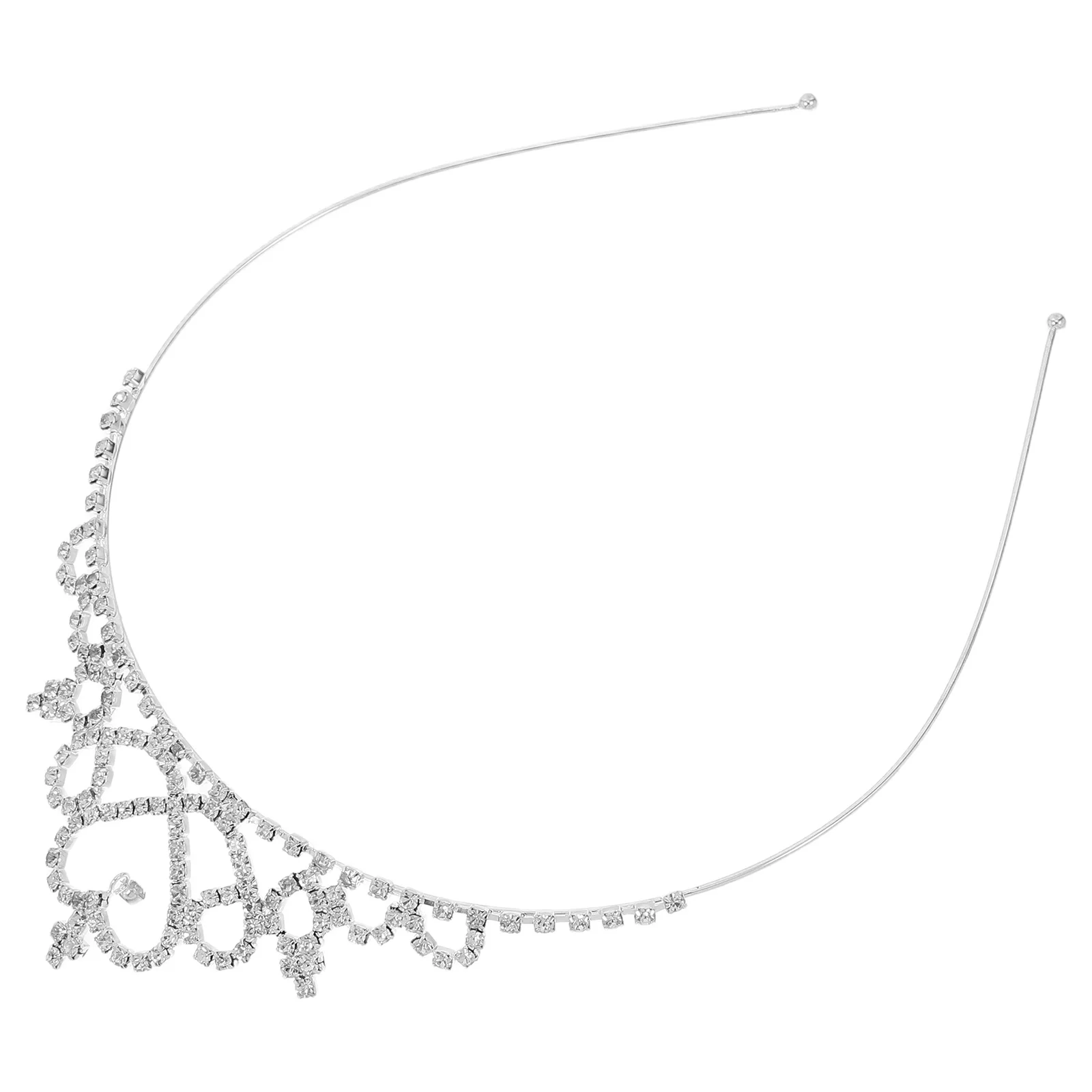 

Birthday Tiara Heart Shaped Crown Silver Elegant Sparkle Party Accessories Birthday Crown Graduation Celebration