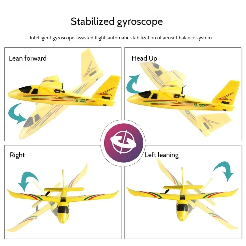 Modelo de avión planeador Qf002 hecho a mano, ensamblaje de entrenamiento de dos canales, regalo para niños, juguetes de aviones de Control remoto, nuevo