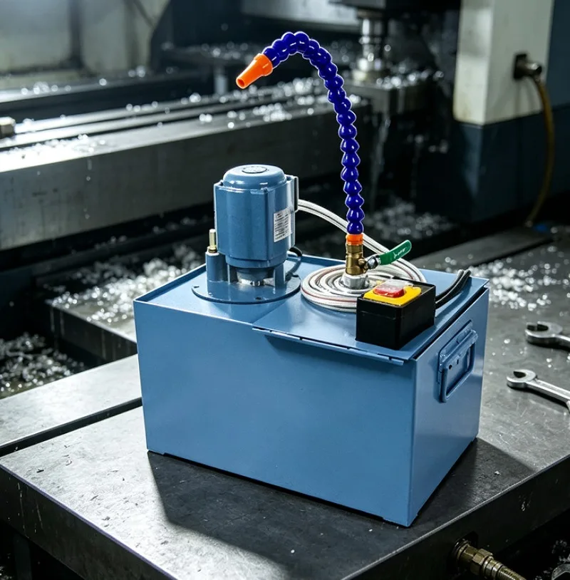 Lathe & Mill Water Cooling Pump Tank 220V/90W, Silent Integrated Unit with Filter & Dual Shock Absorption