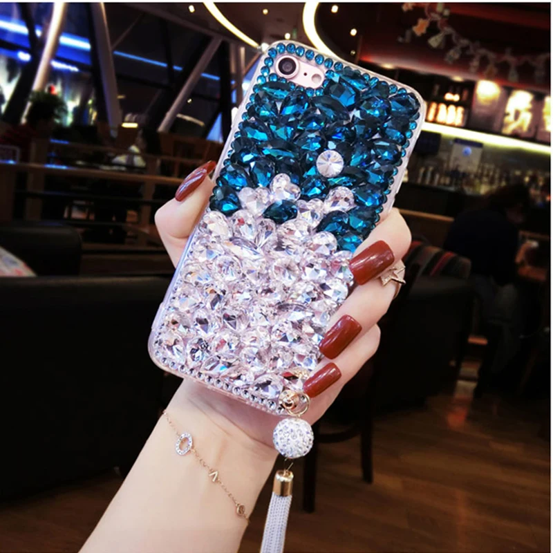 Suitable Case For IPhone 15 Plus X XR 11 12 13 14 Pro Max Luxury Shiny Diamond Sparkling Transparent Silicone Woman Phone Covers