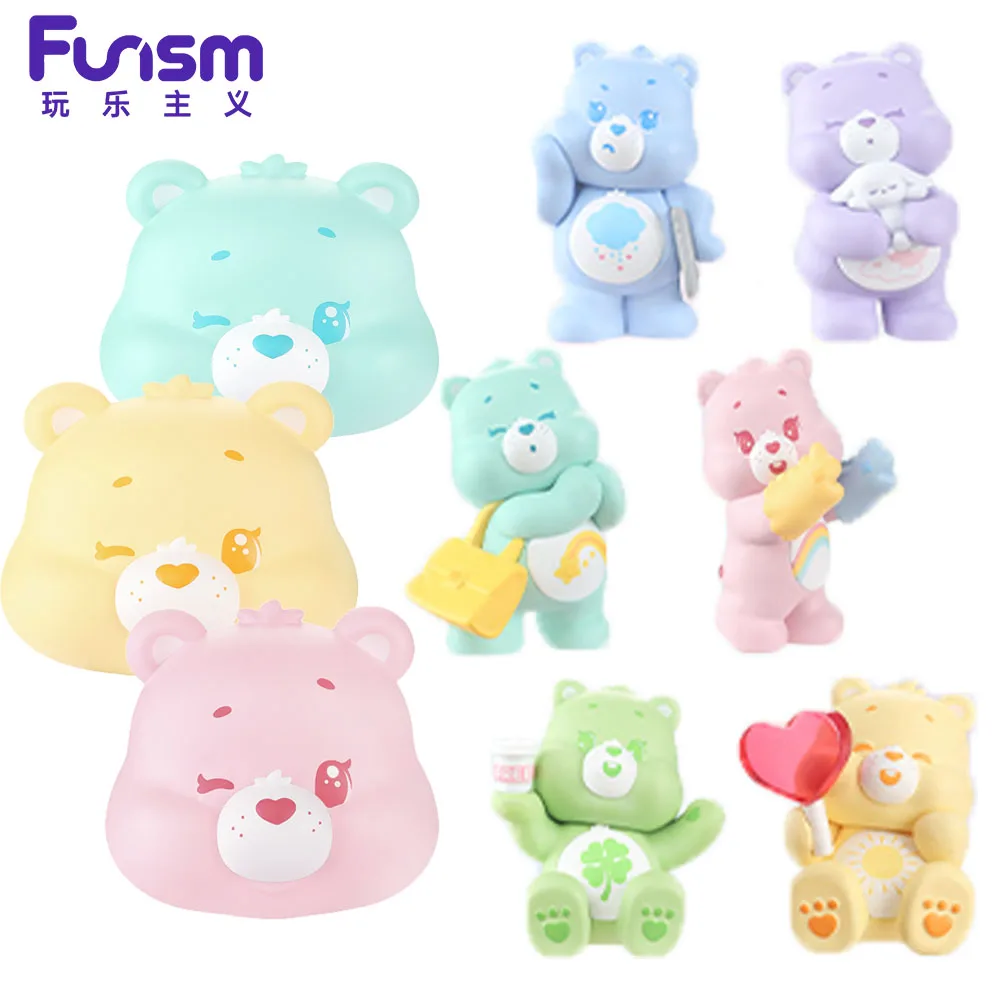 

Offical FUNISM Care Bears Micro Light Daily Series Blind Box Adorable Mini Car Ornaments Practical Decor Hobby Gifts for Lovers