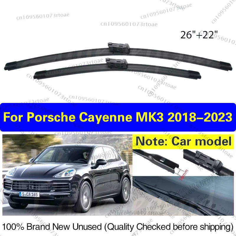 

2 шт. для Porsche Cayenne 9YA 9YB MK3 2018-2023 щетки переднего стеклоочистителя лобовое стекло окон автомобиля щетки от дождя 26 "+ 22"
