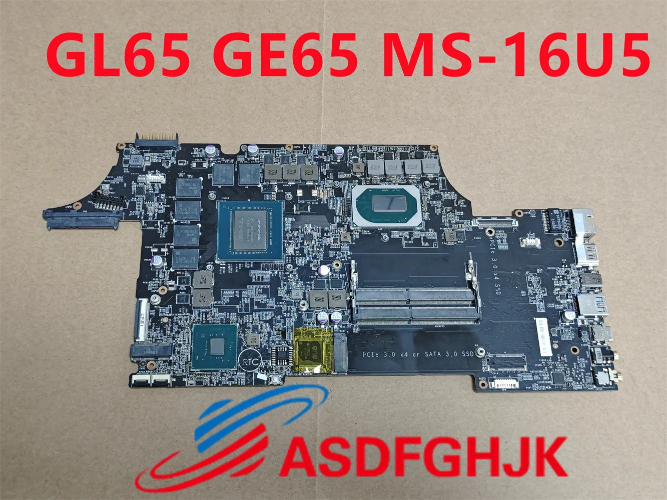 

MS-16U51 Motherboard for MSI GL65 GE65 MS-16U5 Laptop Motherboard with CPU i5-9300H i7-9750H GPU RTX2060 GTX1660Ti All tests OK