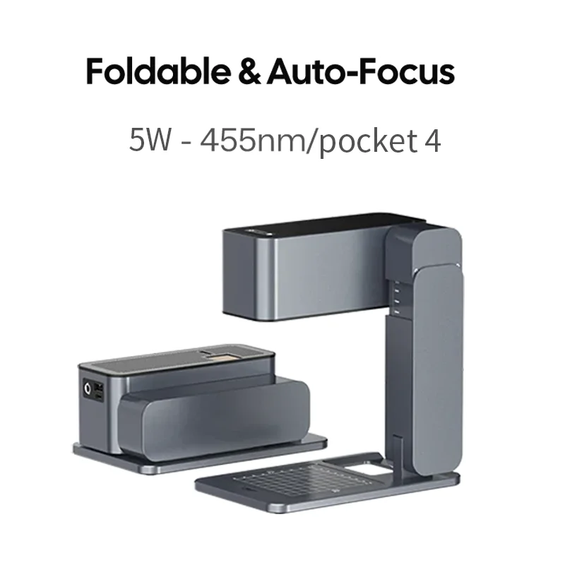 

Mini Laser Engraver Hot Selling 5W Portable 80*80mm Auto Focus Engraving Machines Fast Speed App Control Laser Engraver