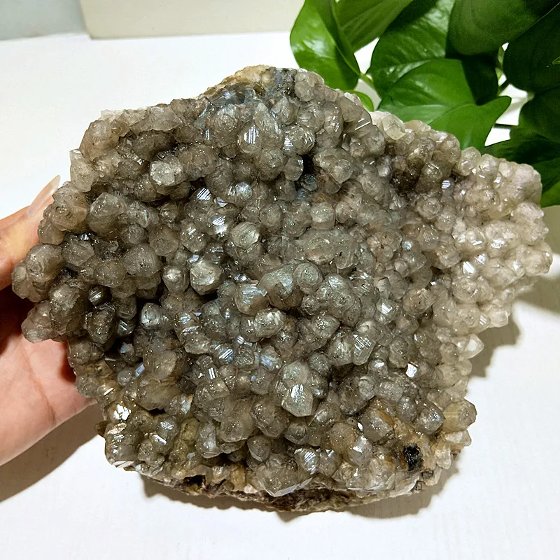 

Natural Stone Calcite Encased Lron Ore Symbiotic Crystal Standard Energy Meditation Feng Shui Crystal Talisman Room Decoration