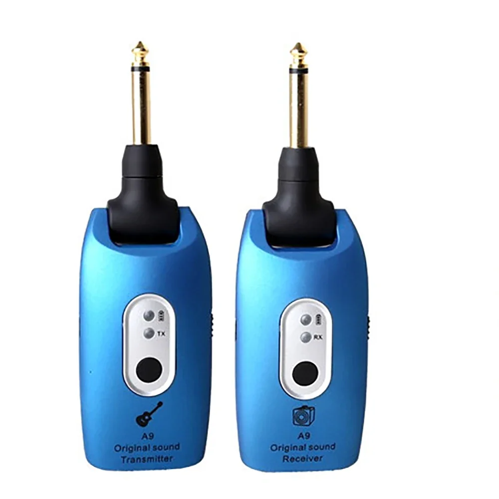 

A9 UHF 2.4GHz Wireless Guitar System Rechargeable Electric Guitar Transmitter Receiver 4 Channels USB Electric Guitar Bass Tool