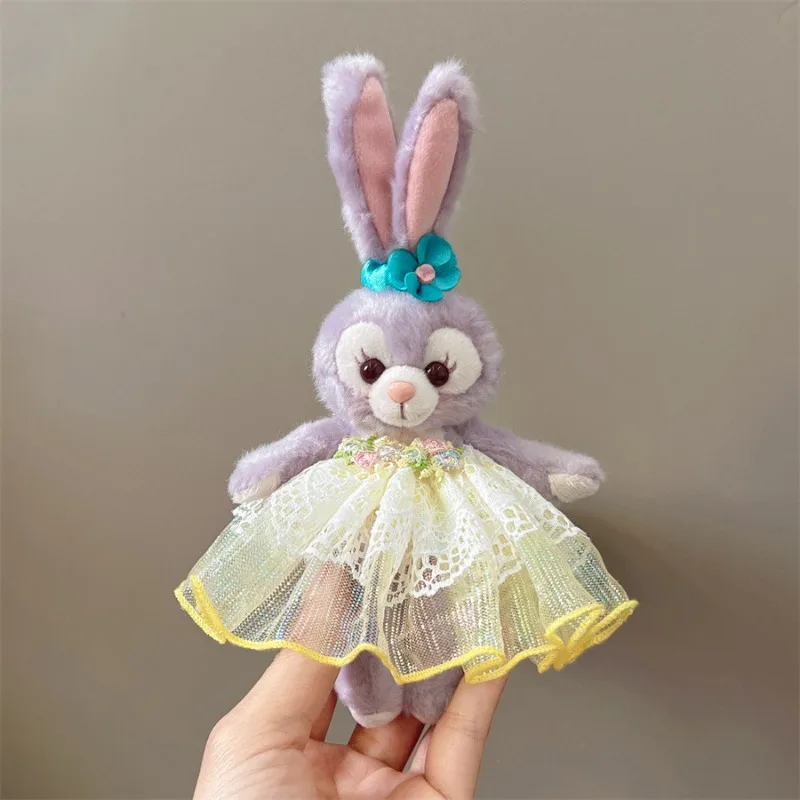 Disney Stellalou Keychain Plush Toy Doll Skirt Belle Christmas Children\'s Birthday Cute Gift Bookbag pendant accessories Duffy\'s