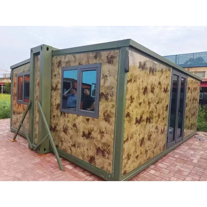 Portable Container House 20ft 40ft Expandable Container House Hospital Office Container House 3 BedRooms Tiny Home for France