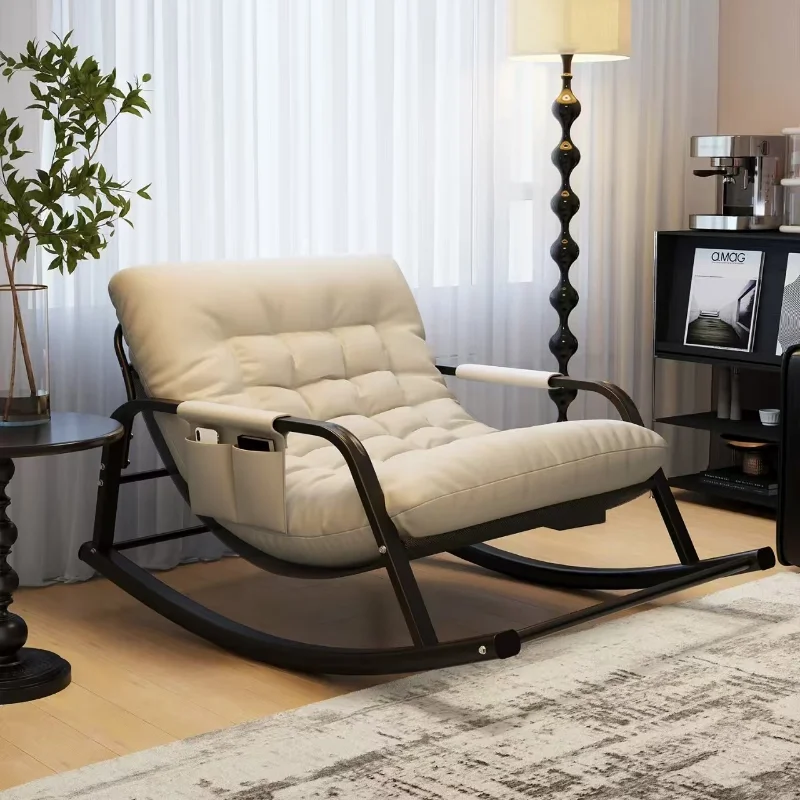 Double Rocking Chair Comfortable Recliner Adult Balcony Home Leisure Living Room Internet Celebrity Lazy Adult Nap Sofa Chair
