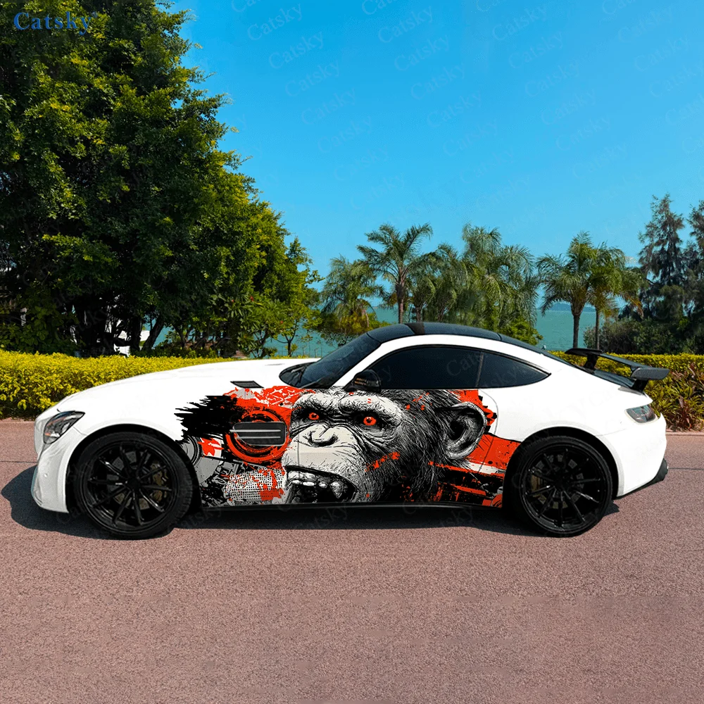 

Ferocious Gorilla Splash Car Vinyl Wraps Decal Self-adhesive PVC Sticker Suitable for Trucks SUV Decor Auto Accessories Gift