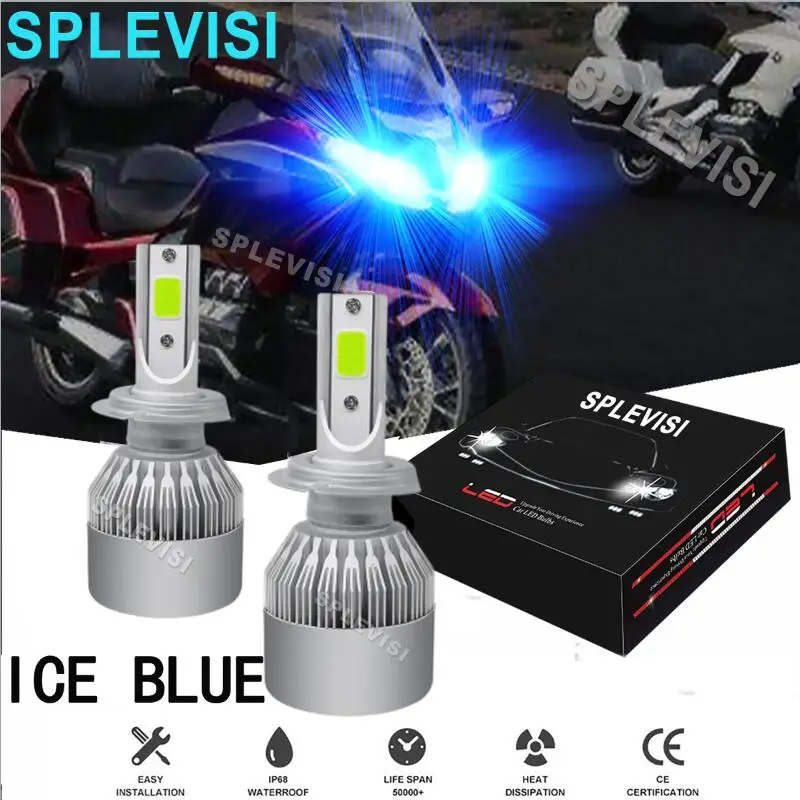 

2x 45W For Aprilia Shiver 750 2010 2011 2012 2013 2014 2015 2016 LED Headlight Ice Blue For Aprilia RSV4 RF 2015 2016 2017 2018