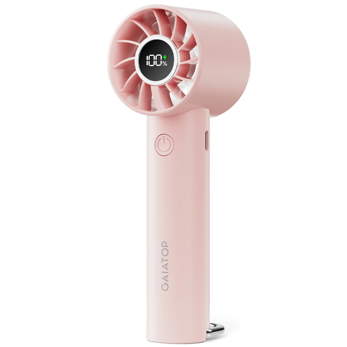 GAIATOP Draagbare Mini Ventilator, Handventilator met LED Display & Zaklamp, 3 Snelheden 2000mAh USB Oplaadbare Batterij Ventilator