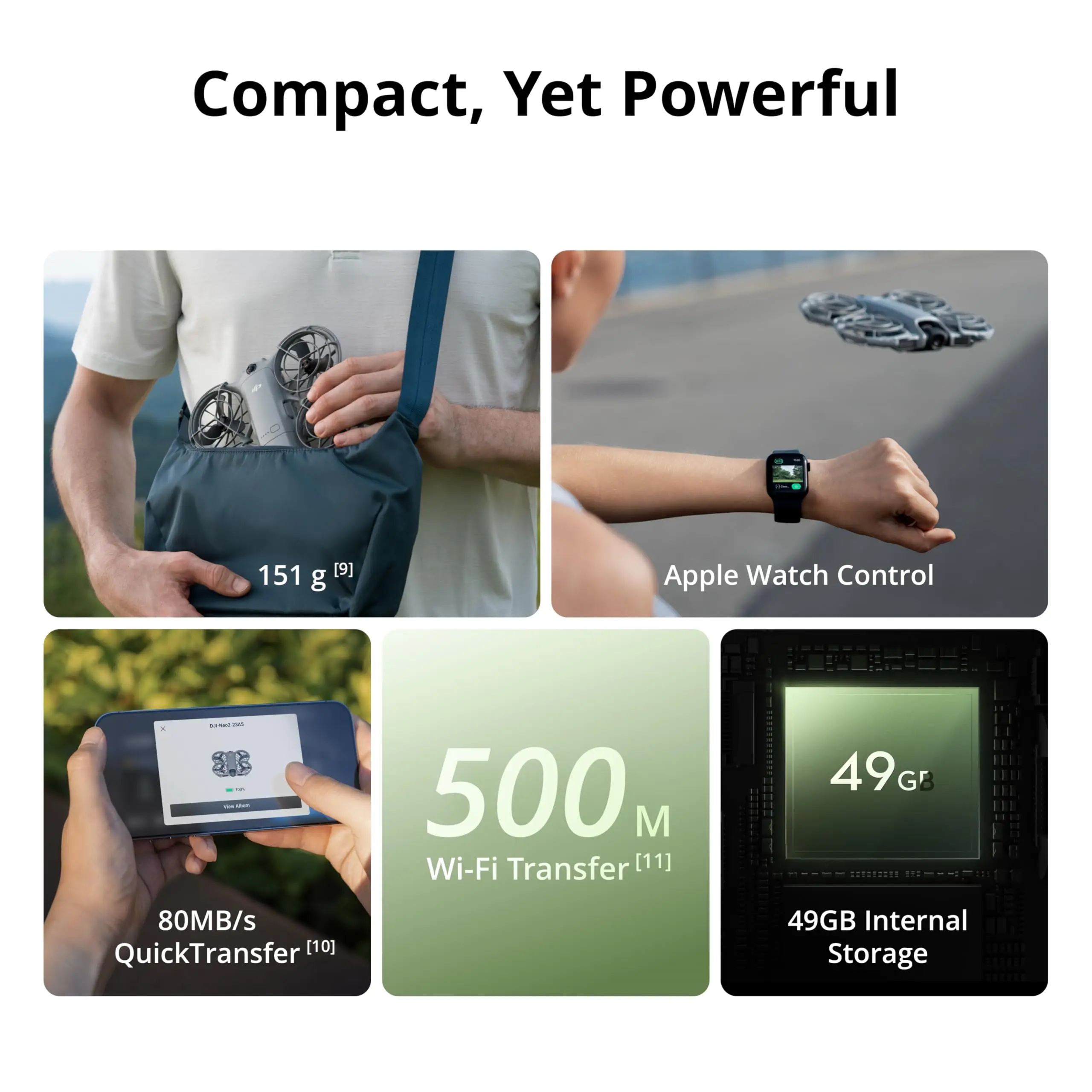 DJI NEO 2 Drones 4K With Camera Palm Takeoff & Landing Gesture Control Smooth Reliable Tracking Lightweight Foldable Mini Neo 2 DJI Drone All-Around Safety & Flexible Flight view 3