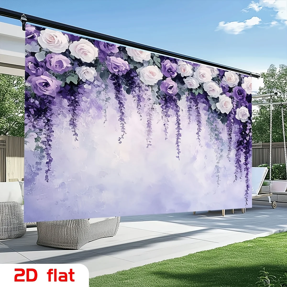 Elegant Floral Wisteria Wall Mural Wallpaper Backdrop for Living Room Bedroom Nursery Home Decor Art Print