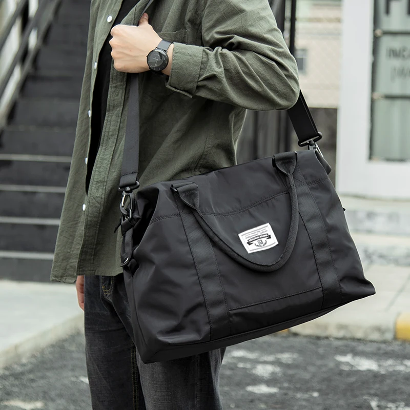 

MOYYI дорожная сумка, повседневная спортивная сумка для выходных, водонепроницаемая мужская дорожная сумка через плечо, портативная сумка через плечо с сухим и влажным карманом