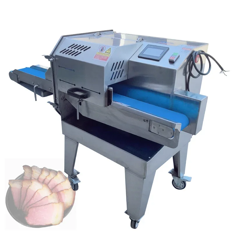 

Commercial Cooked Meat Slicer Automatic Beef Mutton Preserved Meat Pickled Vegetables Slicer Multi-functional Cooked Food Slicer