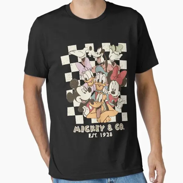 

Mickey and Minnie Print Loose, Comfortable and Casual Pure Cotton Short-sleeved T-shirt for Both Men and Women