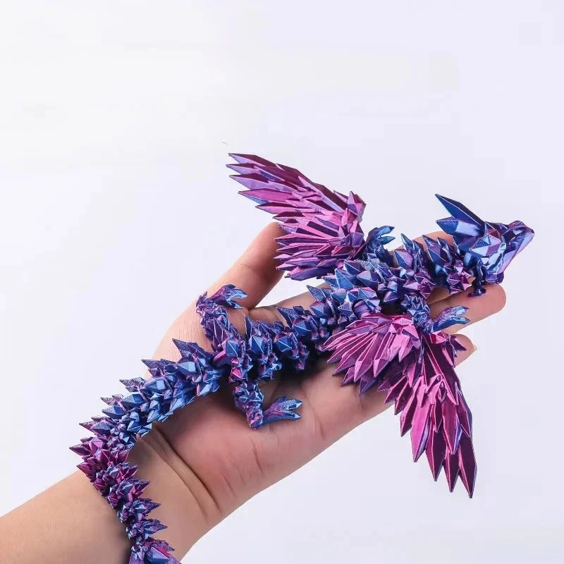 3D Printed Dragon Ornament Desktop Ornament 3d Printed Animals Home Office Craft Printed Figures Christmas Gifts 22CM