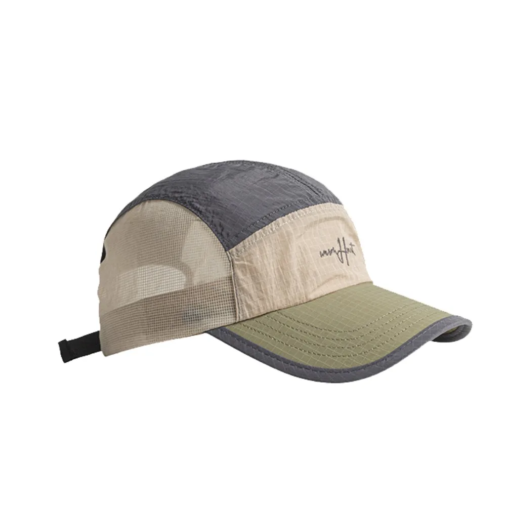 Waterproof Quick-drying Splicing Baseball Cap Adjustable Mesh Nylon Sunshade Cap Thin Snapback Hats Unisex