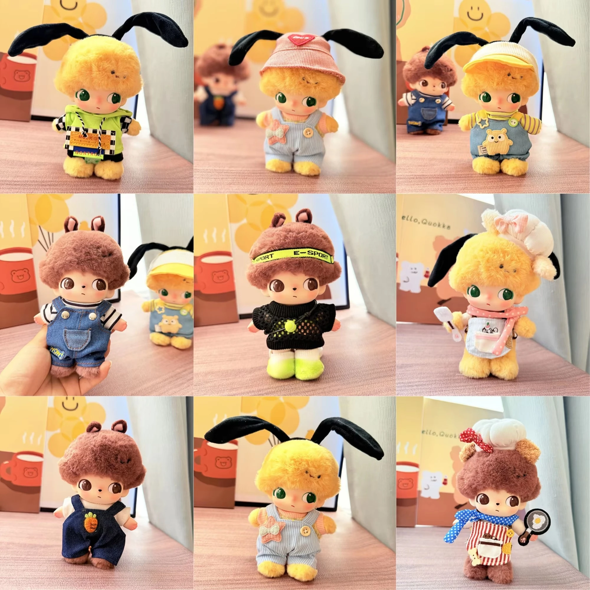 

DIMOO WORLD Doll Box Pendulum Accessories Doll Clothes Carrot Tennis Bib Pants Love Hat Chef 15/17cm Labubu Doll Clothes