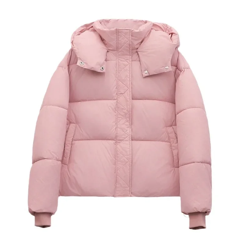 2024 Women\'s Jacket Winter Down Cotton Jackets Female Stylish Sweet Thickened Padded Clothes Loose-Fitting Warm Coat Parkas