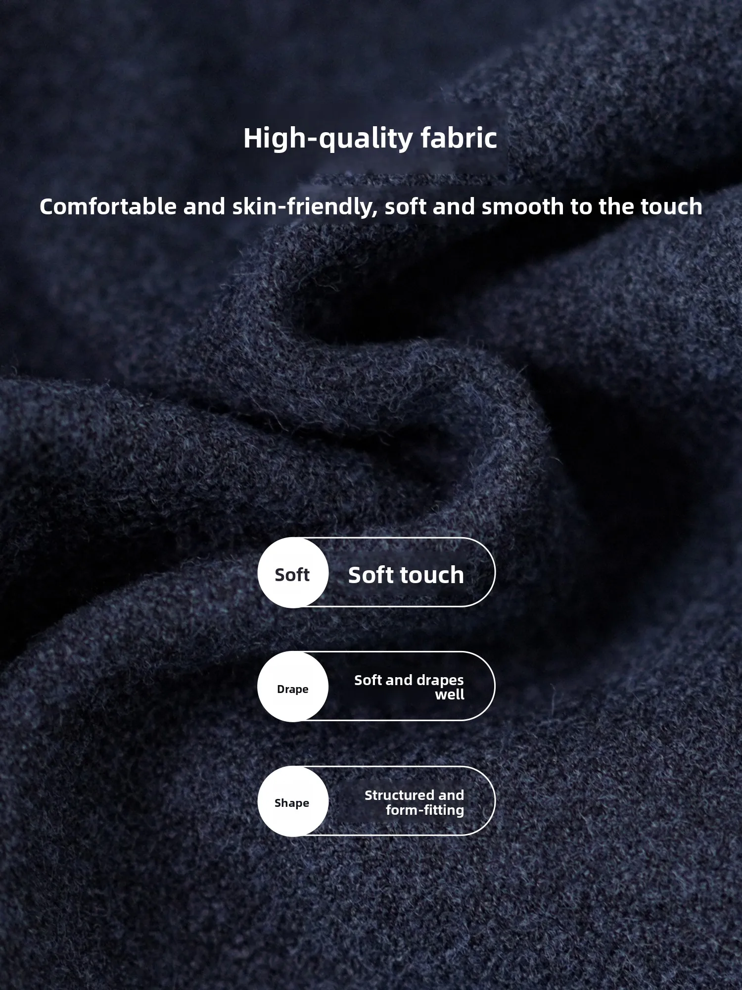 Diepblauwe damespakset Afslankende taillemat Sle Woon-werkverkeer Warm Thiened Long Sve Formele kleding Herfst Winter Nieuw A...