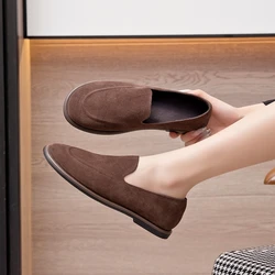 AIYUQI Loafers Women 2026 New Spring Round Toe One Foot Slip-on Shoes Women Soft Flats Shoes Women
