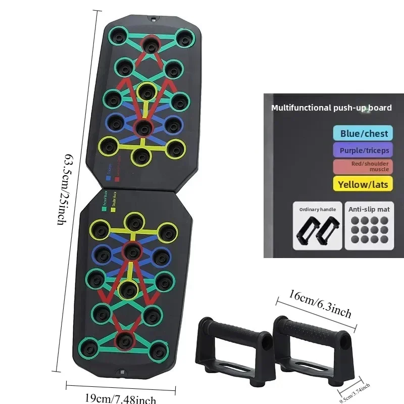 Portable Foldable Push-Up Stand with Sit-Up Support, Multi-Angle Chest Press Rack, Home Gym Fitness Equipment for Men & Women