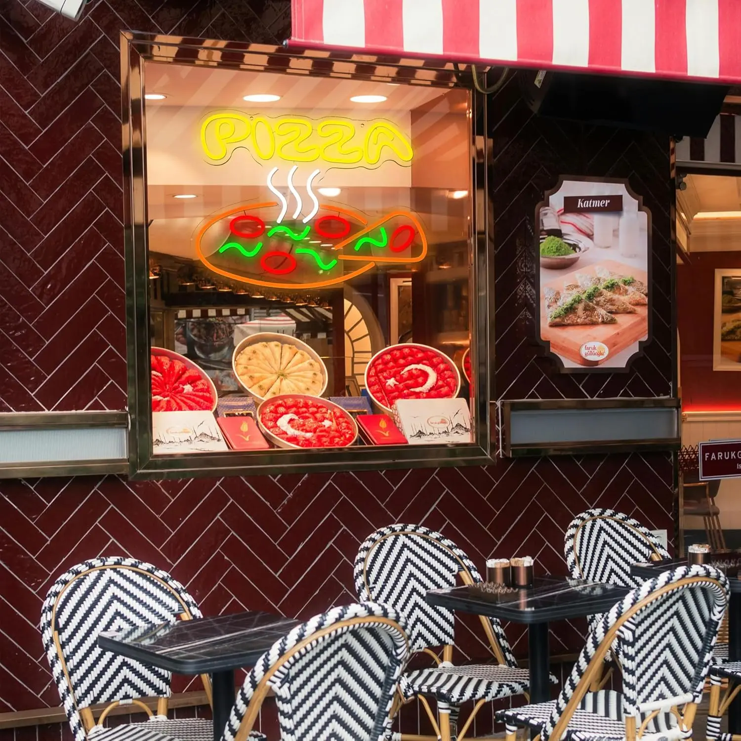 Pizza Neon Sign USB Dimmable LED Neon Light for estaurant Art Wall Store Home Kitchen Party Decoration Business LED Sign