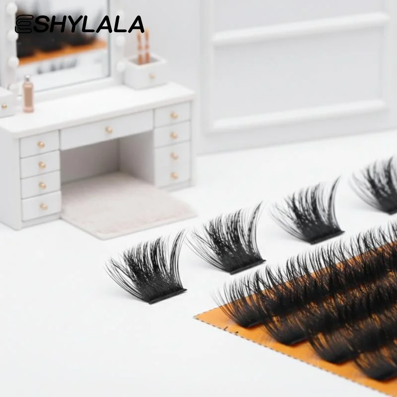 12MM Natural 30D Dense Segmented False Eyelash Extension DIY Soft Lightweight for Quick Glam Look