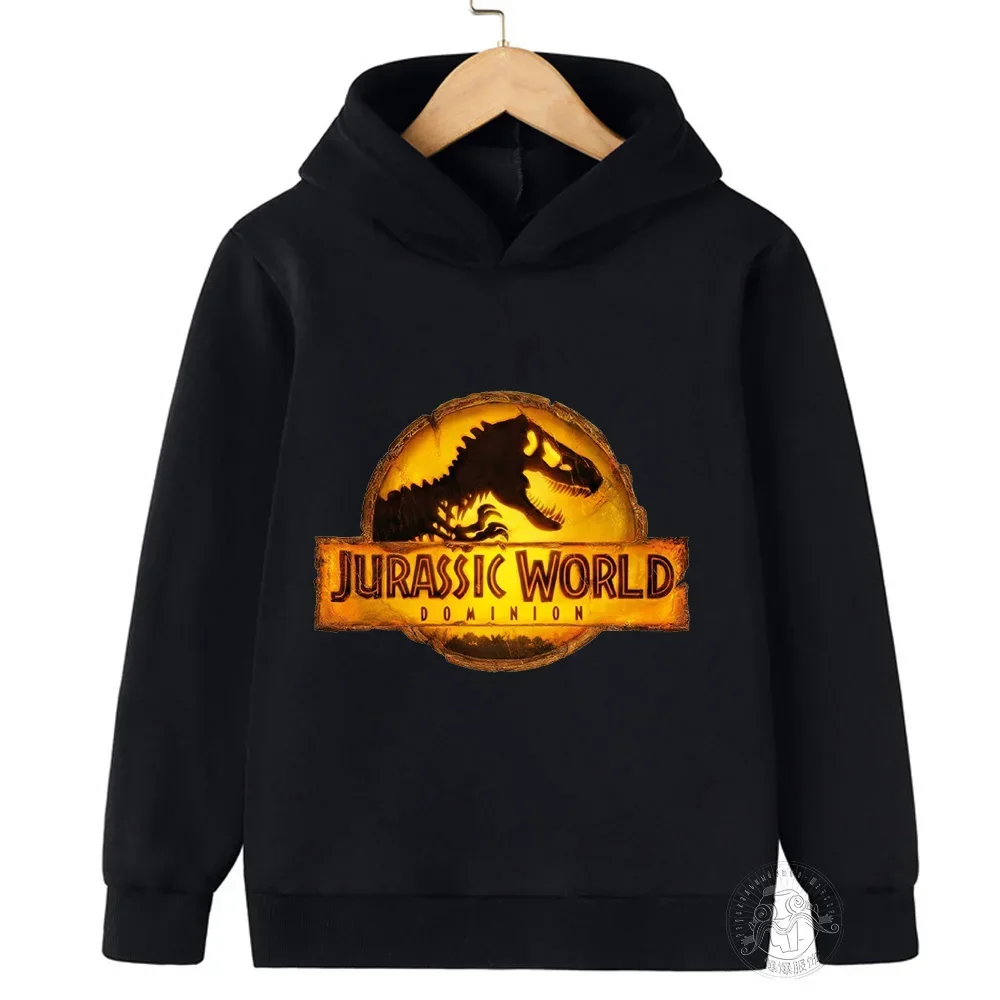 JURASSIC PARK Hoodie Kids Cartoon Dinosaur Sweatshirts Tops Casual Boys Girls Pullovers Long Sleeve Children Autumn Sportwear