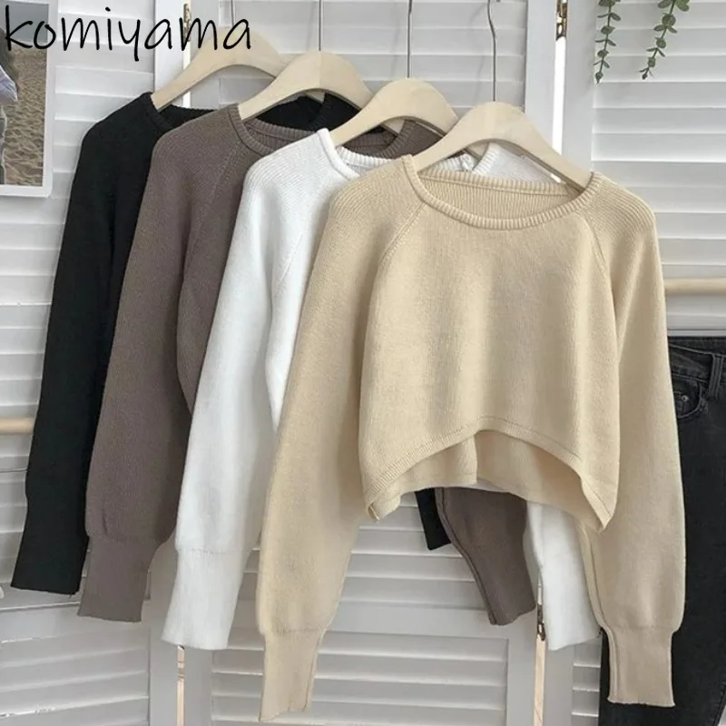 

Свободный повседневный вязаный свитер Ropa De Muje, модный свитер с круглым вырезом, осенняя новая одежда, женская одежда с длинными рукавами, Y2k, уличная одежда, тяги Femmes