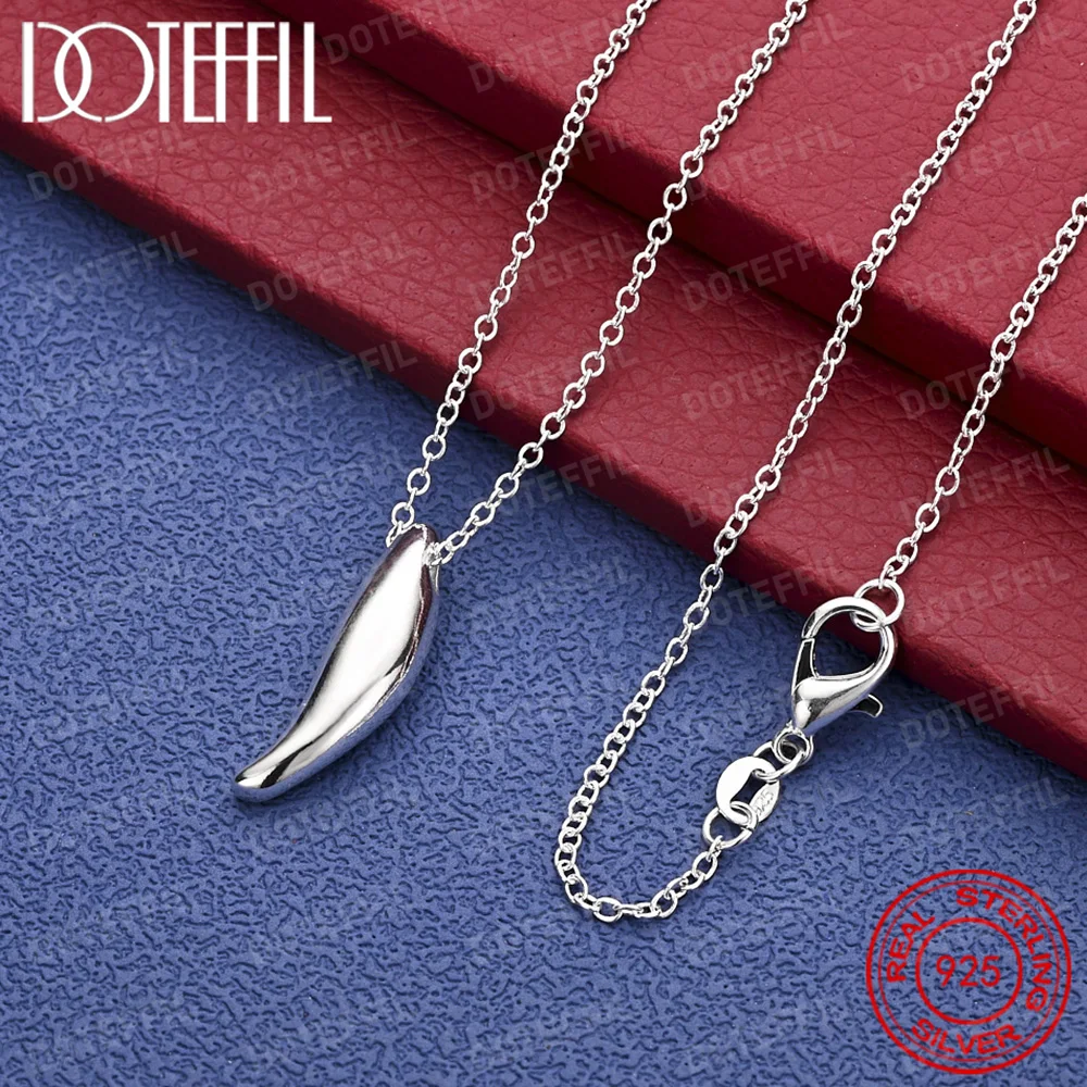 

Ожерелье из стерлингового серебра 925 пробы, гладкий волковый клык, женское ожерелье для свадьбы, помолвки, вечеринки, модные украшения