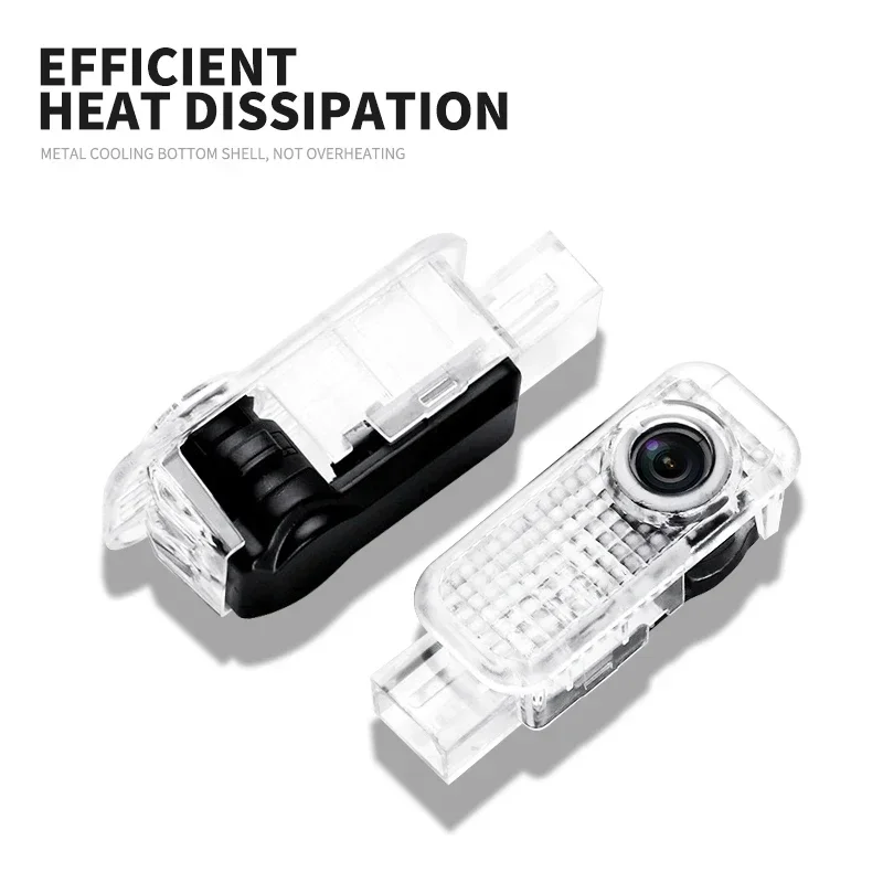 2Pcs/Set Car Door Welcome Light Led Emblems Projector Lamp For Audi A4 A3 A5 A6 A7 A8 Q3 Q5 Q7 Q8 B5 B6 B7 B8 B9 Q7 8P 8V 8L