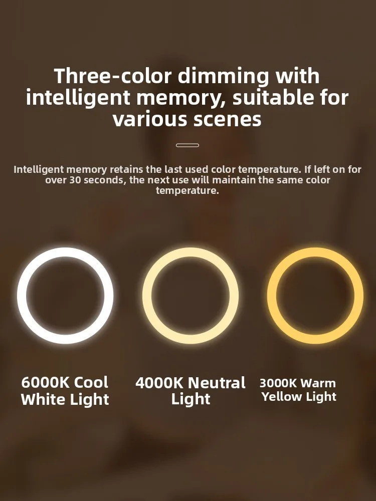 ポータブル LED 化粧鏡デスクトップ照明女子学生寮コンパクト旅行サイズ化粧鏡北欧スタイル