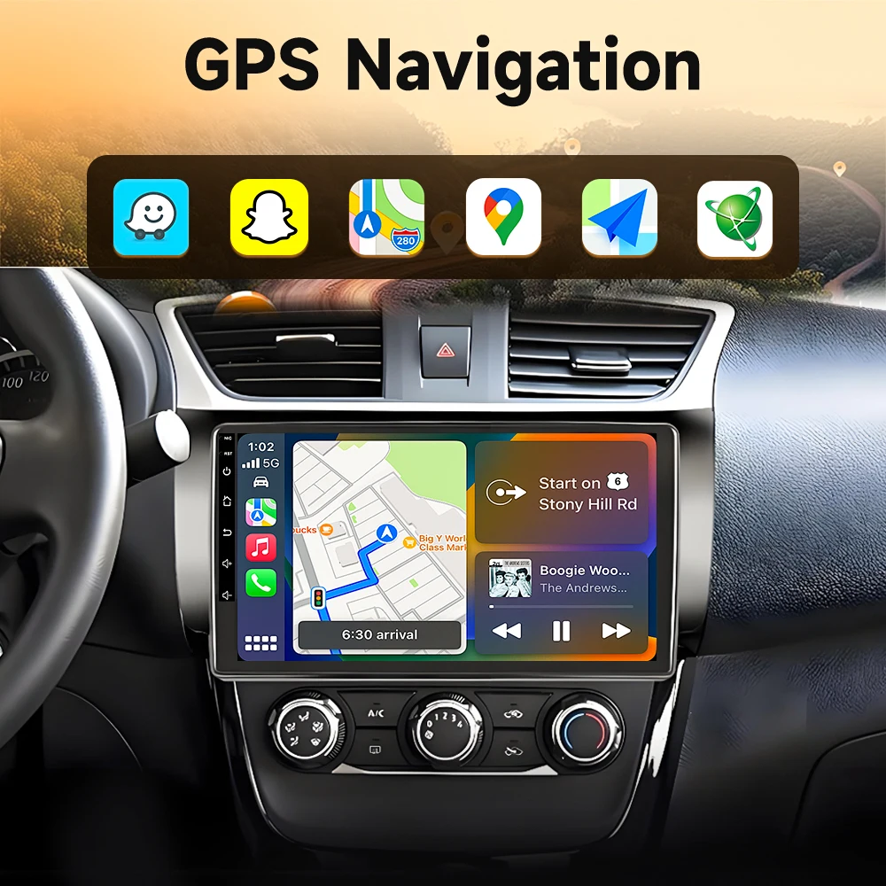 Android 16 Carplay Auto For Nissan Sylphy B17 Sentra 12 2012 - 2018 Car Radio GPS Navigation Stereo WIFI 4G 2Din Head Unit Video