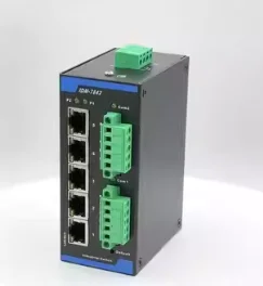 ​​IDM-7842 Modbus TCP Gateway, 5-Port Industrial Ethernet Switch with 2-Channel Optically Isolated RS485/232 Serial Ports