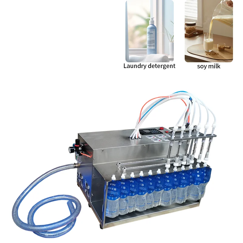 Semi-automatic desktop dishwashing soap dishwashing detergent 2 4 6 8 nozzle vertical spray pocket filling dispenser