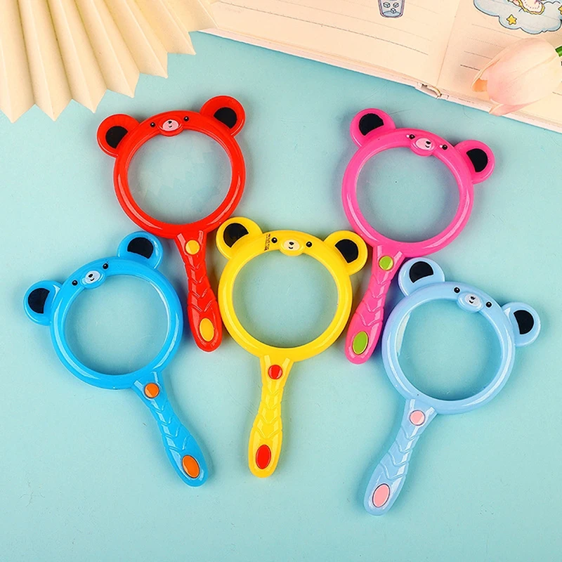 1Pc Cartoon Animal Magnifying Glass Exploration Learning Children Educational Toys Magnifier Kids Science Experiment Gift