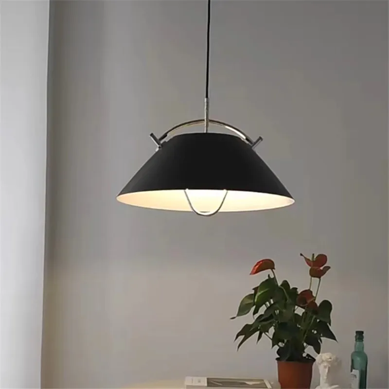 Wegner pendant light Denmark designer lighting Dining Room Black White Metal minimalist beside lamp bedroom office Table lamp