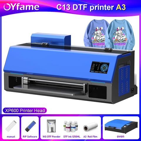 Принтер для переноса изображения OYfame A3+DTF для Epson XP600, печатающий напрямую на пленке и текстиле, машина для печати на футболках формата A3 с печью DTF термопринтер epson отзывы - №9