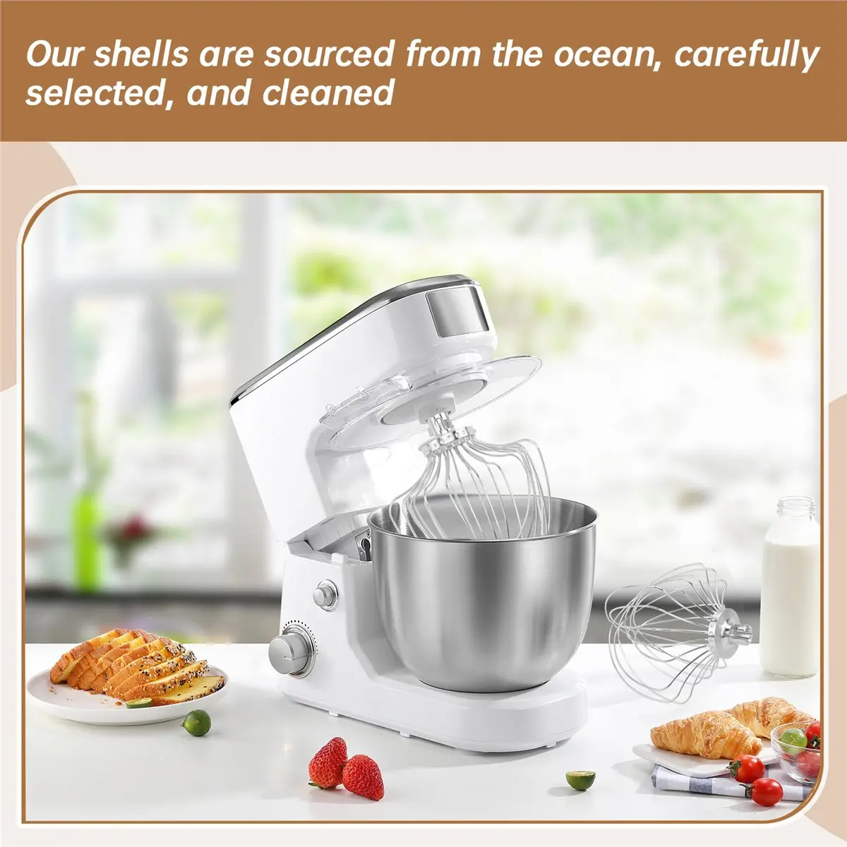 [A25M] KN211WW Stainless Steel 11-Wire Whip Attachment for Kitchenaid Bowl Lift Mixer 7QT Bowl Replacement Egg Beater Whisk