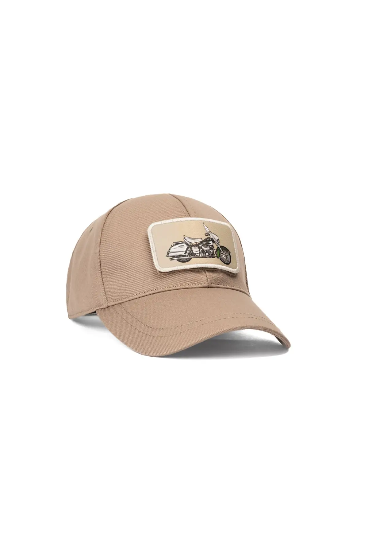 Baseball Cap Beige Hat Motor Patch Hat Reflective Back Patch Hat Unisex Adult Suede Hat