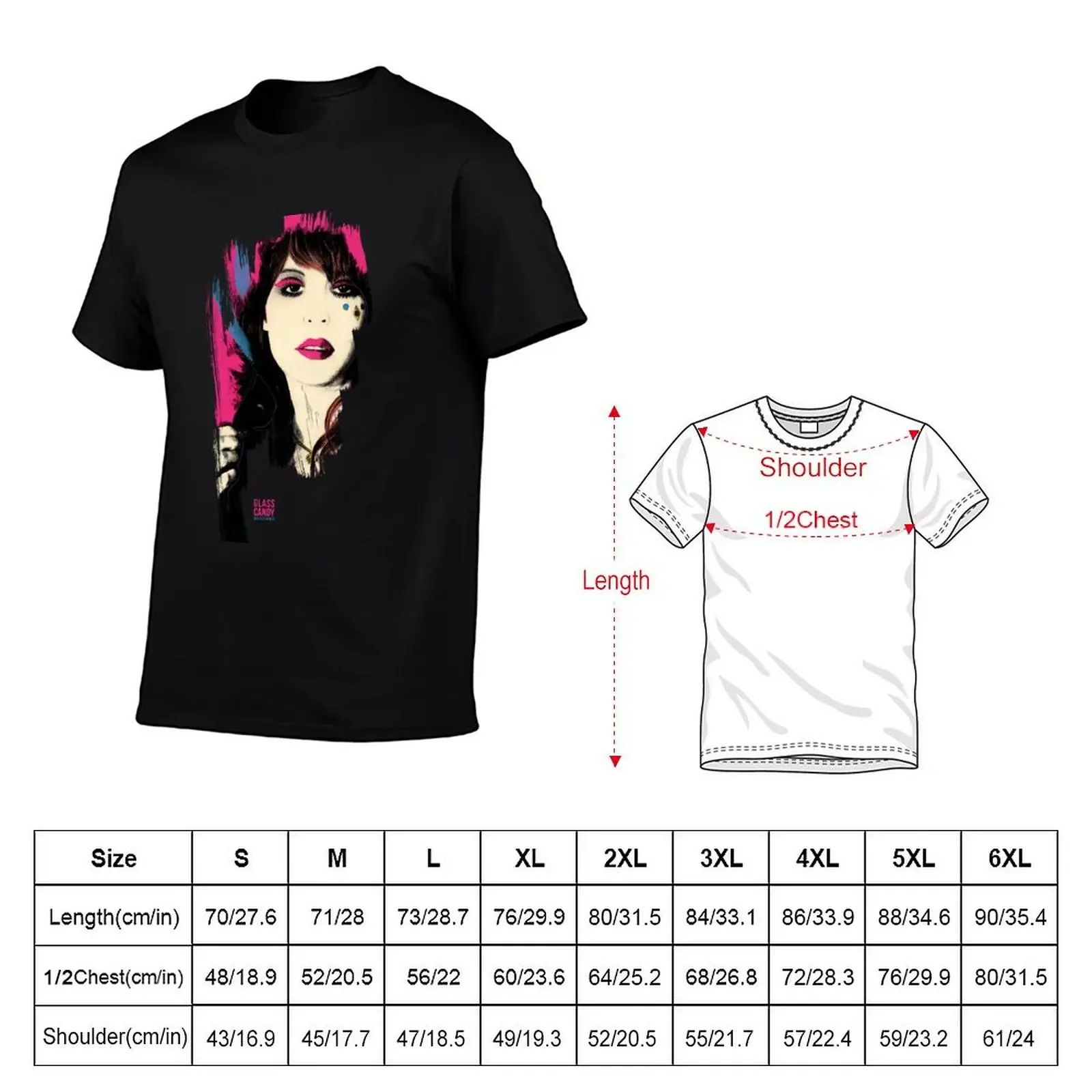 Glass Candy Fan T-Shirt heavyweights oversized graphic tee men t shirts