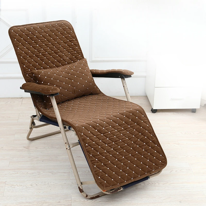 Autumn and winter plush lounge chair cushion thickened, winter office nap cushion backrest integrated folding rocking chair cush