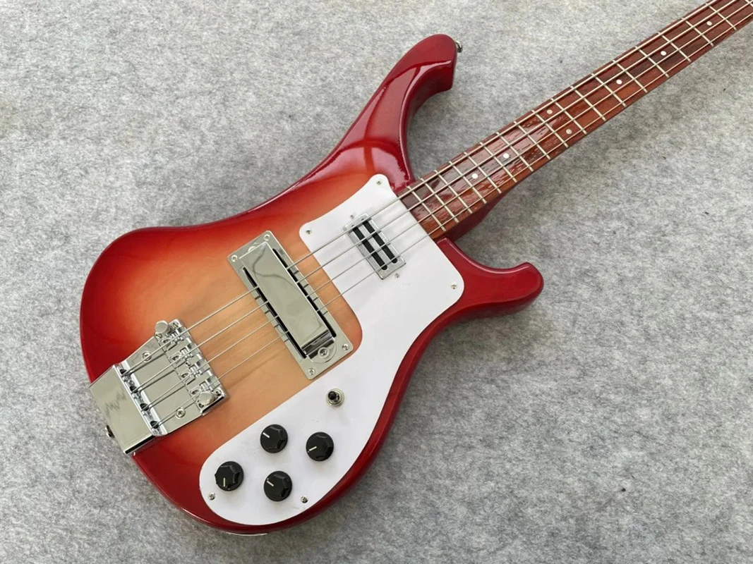 40 inches  Bass Guitar,Cherry Sunburst，neck through body，4 String bass, Rosewood Fingerboard, 4003 High Quality,