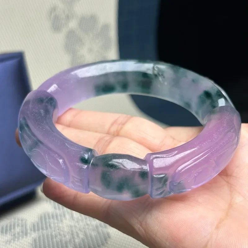 

Natural High-ice Quartz Rock Jade Bracelet, Exquisite and Fashionable Women's Jade Pendant Jewelry
