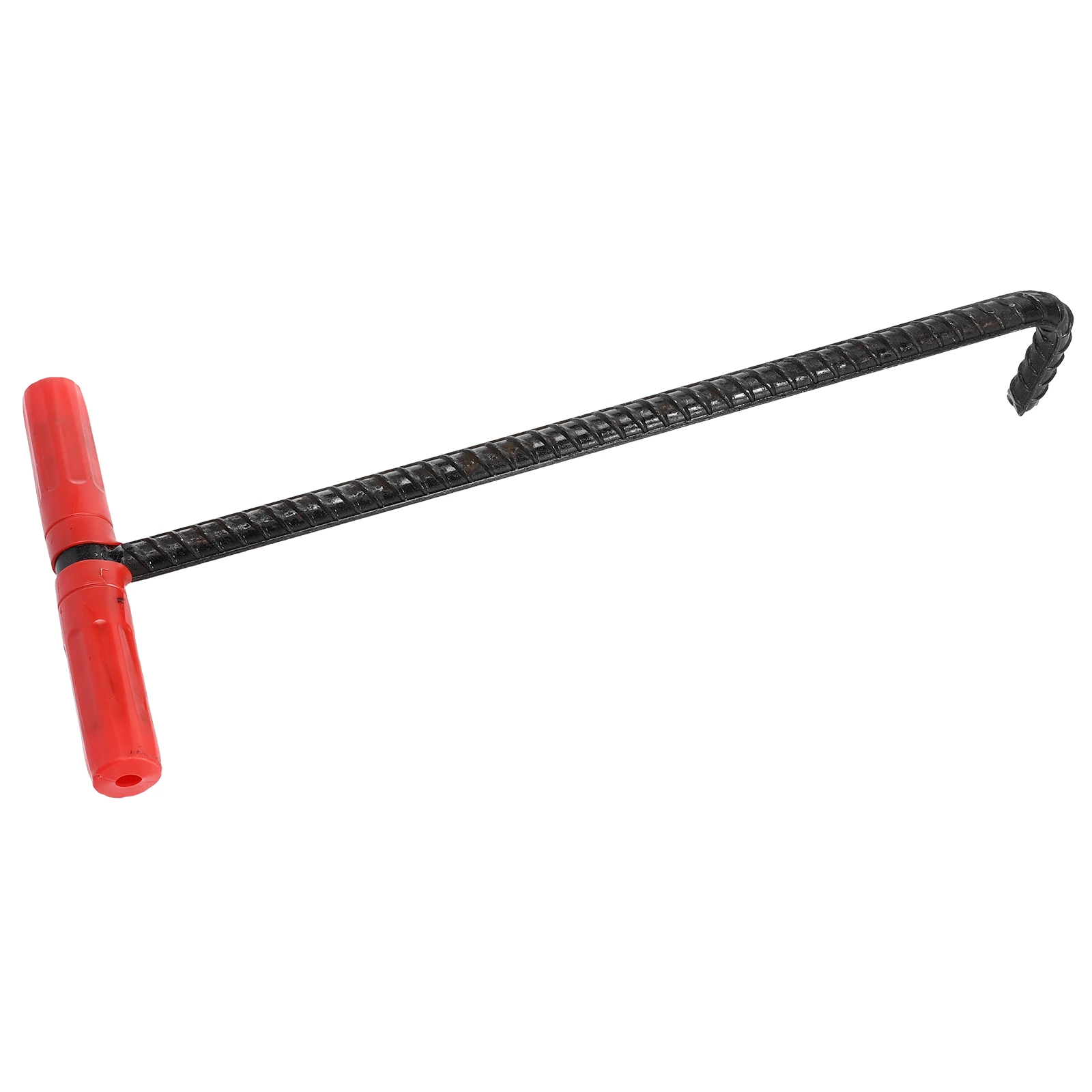 

Heavy-Duty T-Shaped Manhole Cover Sturdy Steel Pull For Sewer Maintenance Rolling Door Metal Lift Well Lid T Rebar Hook Roller