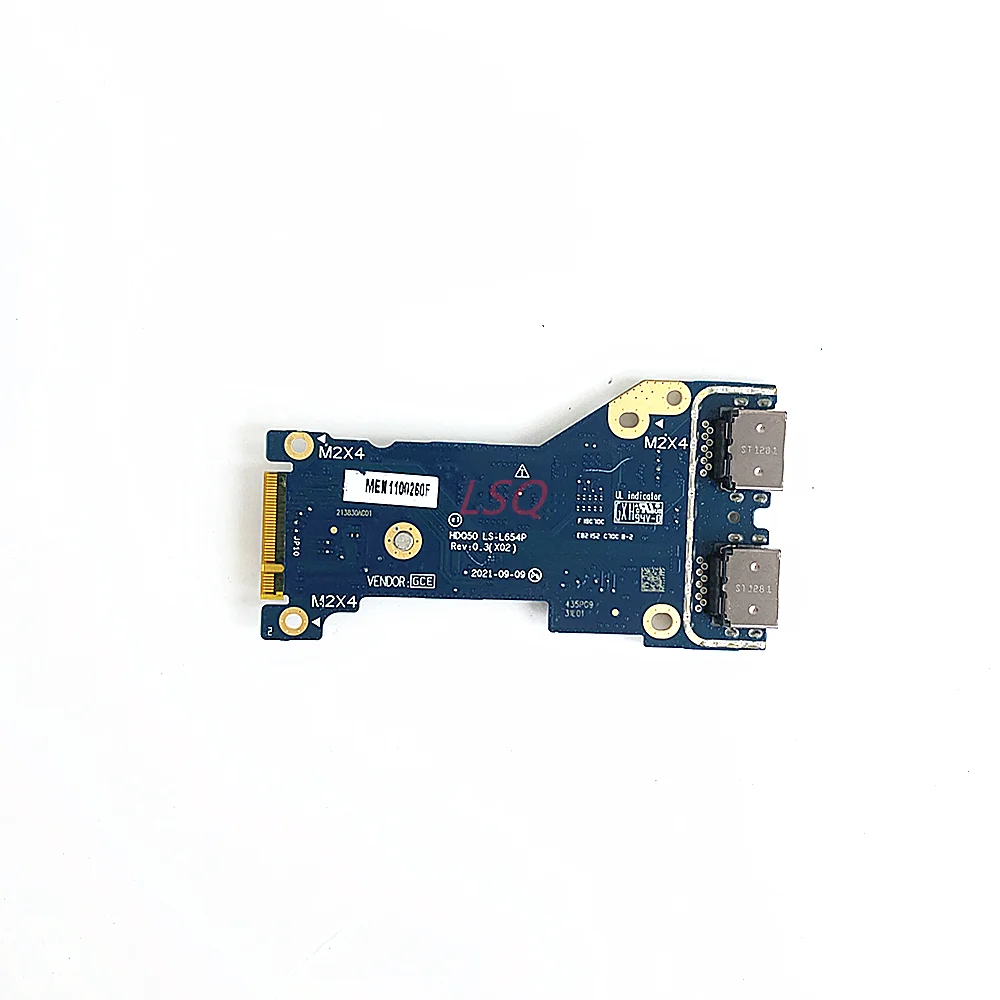 LS-L654P For Dell G15 5520 5521 G16 7620 Audio Ethernet LAN PORT IO Board 100% Test OK