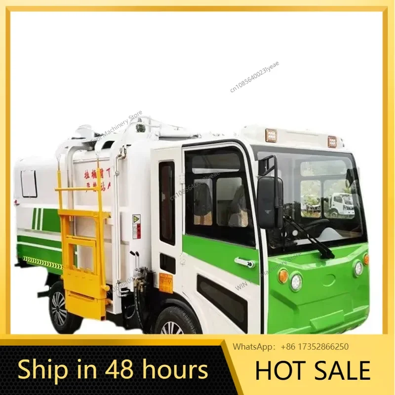 sanitation side barrel garbage truck, domestic garbage pickup truck, hanging barrel compression garbage